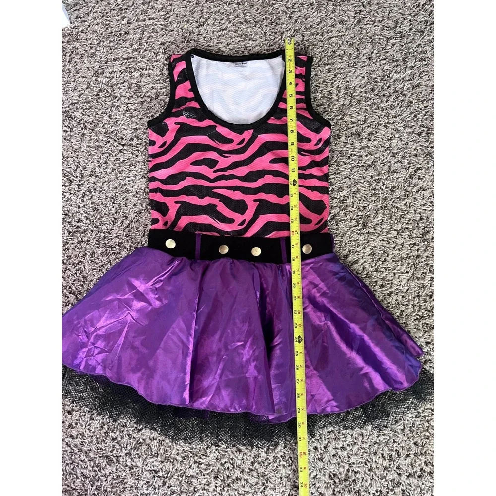 Monster High Clawdeen Wolf Costume Pink Zebra Purple Metallic Small 01573336 - Picture 5 of 7